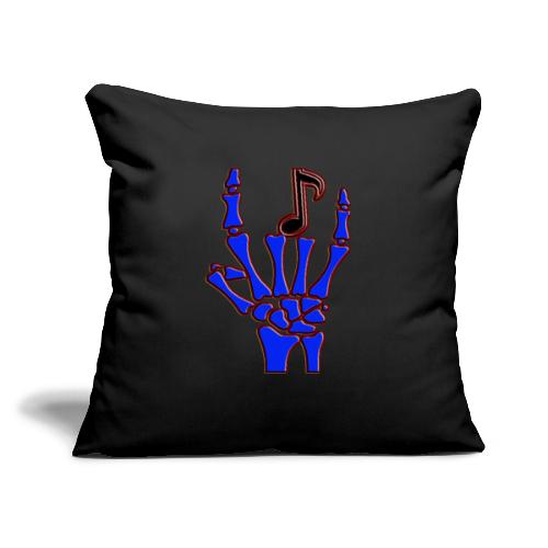 Rock on hand sign the devil's horns - Throw Pillow Cover 17.5” x 17.5”