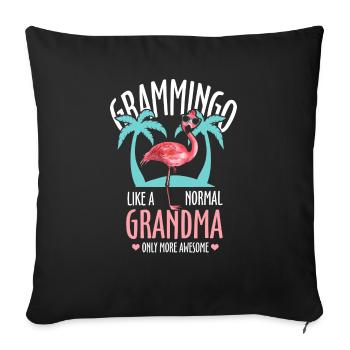 Grammingo Like A Normal Grandma - Throw Pillow Cover 17.5” x 17.5” - black - Front