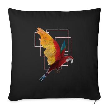 Poly Art Images Design - Throw Pillow Cover 17.5” x 17.5” - black - Front