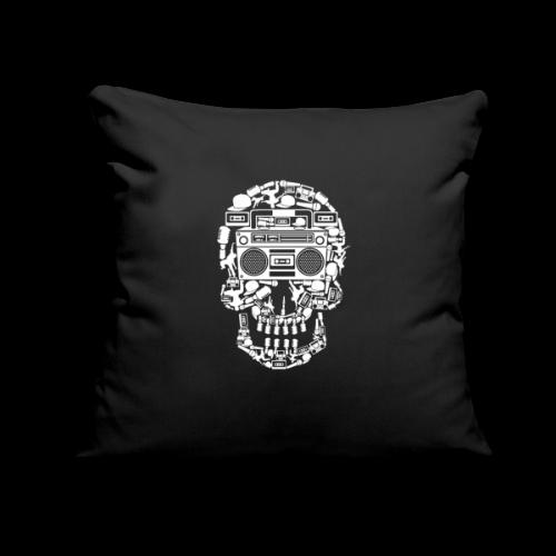 Audio Skull - Throw Pillow Cover 17.5” x 17.5”