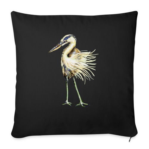 Great Blue Heron - Throw Pillow Cover 17.5” x 17.5”