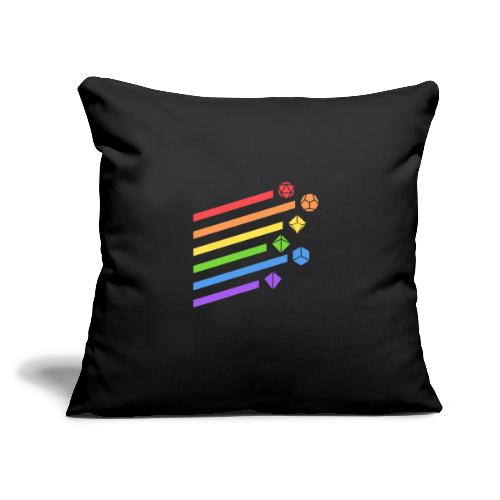 Original Rainbow Dice Ray - Throw Pillow Cover 17.5” x 17.5”