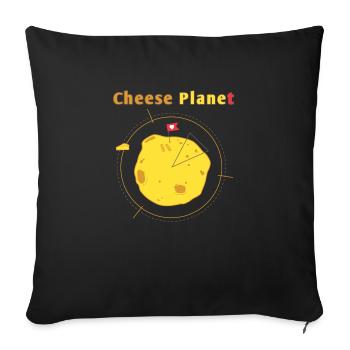 Gorgonzola Galaxy - Throw Pillow Cover 17.5” x 17.5” - black - Front