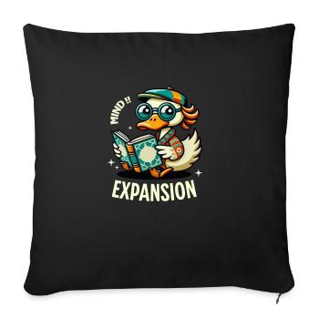 mind expansion - Throw Pillow Cover 17.5” x 17.5” - black - Front