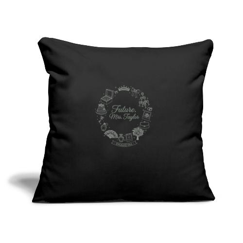 Future Mrs Minimalist Bridal Line Art - Throw Pillow Cover 17.5” x 17.5”