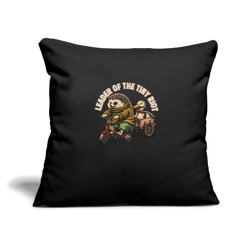 Leader of the Tiny Riot Design - Throw Pillow Cover 17.5” x 17.5”