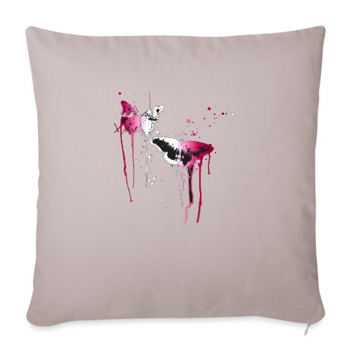 Dripping Butterflies - Throw Pillow Cover 17.5” x 17.5”