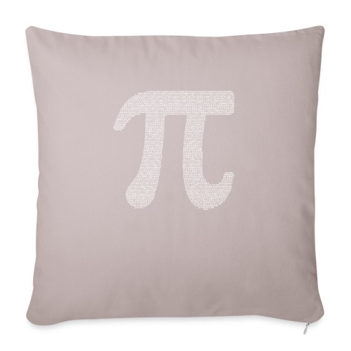 Pi 3.14159265358979323846 Math T-shirt - Throw Pillow Cover 17.5” x 17.5”