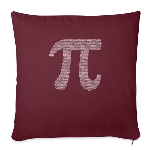 Pi 3.14159265358979323846 Math T-shirt - Throw Pillow Cover 17.5” x 17.5”