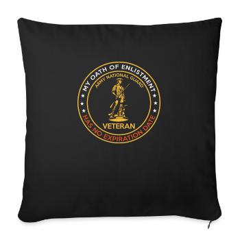 National Guard Veteran shirt - Throw Pillow Cover 17.5” x 17.5” - black - Front