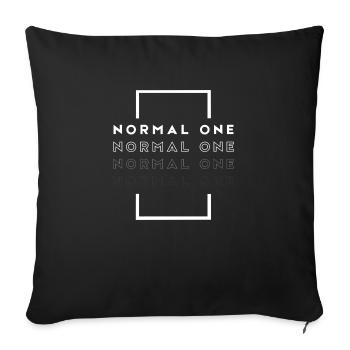 normal one - Throw Pillow Cover 17.5” x 17.5” - black - Front