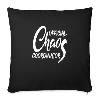 Official Chaos Coordinator - Throw Pillow Cover 17.5” x 17.5” - black - Front