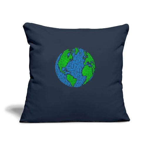 Global PEACE Sphere - Throw Pillow Cover 17.5” x 17.5”