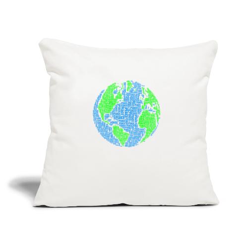 Global PEACE Sphere - Throw Pillow Cover 17.5” x 17.5”