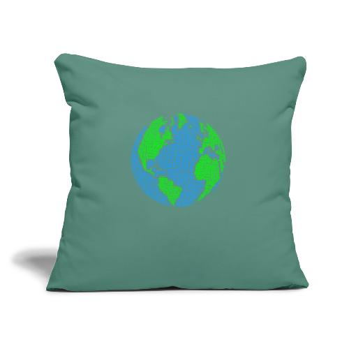Global PEACE Sphere - Throw Pillow Cover 17.5” x 17.5”