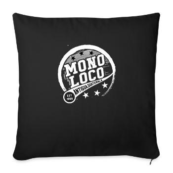 Mono Loco Antigua Guatemala - Throw Pillow Cover 17.5” x 17.5” - black - Front