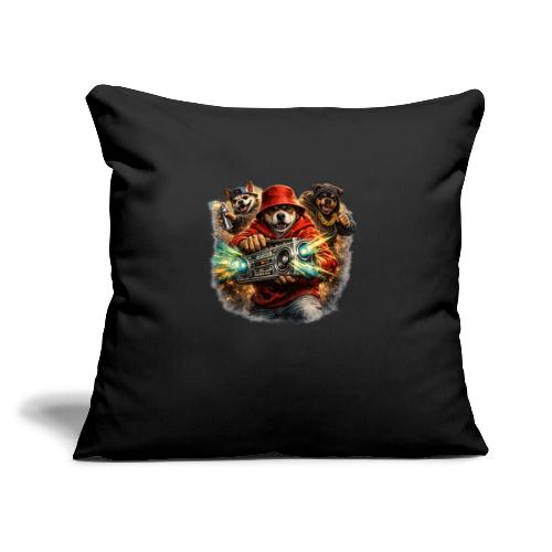 Urban Beat Dog Heroes - Throw Pillow Cover 17.5” x 17.5”
