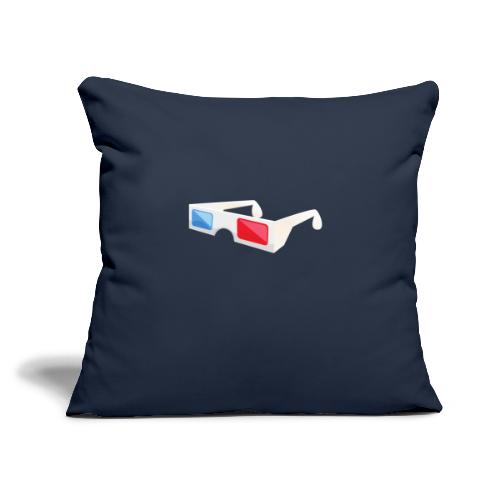 3D glasses - Throw Pillow Cover 17.5” x 17.5”