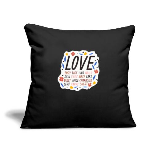 love - Throw Pillow Cover 17.5” x 17.5”