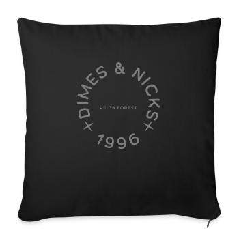 Dimes and Nicks - Highdea Funny Graphic T Shirt - Throw Pillow Cover 17.5” x 17.5” - black - Front
