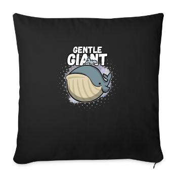 DESIGNGentle Giant retro - Throw Pillow Cover 17.5” x 17.5” - black - Front