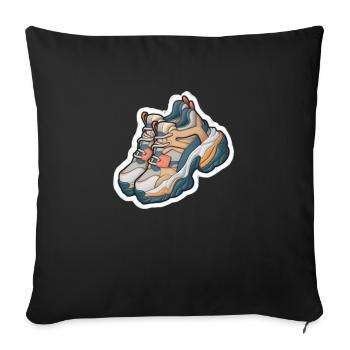 Cool Sneakers - Throw Pillow Cover 17.5” x 17.5” - black - Front