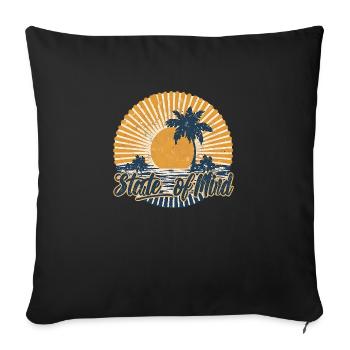 Sunshine State of Mind - Throw Pillow Cover 17.5” x 17.5” - black - Front