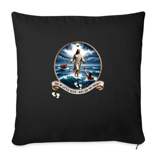 Walking On Water Faith T Shirt, Christian Miracle - Throw Pillow Cover 17.5” x 17.5”