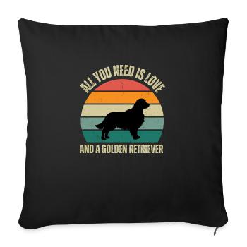 Golden Goodness Love And Loyalty Embodied By - Throw Pillow Cover 17.5” x 17.5” - black - Front