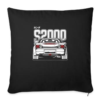 S2000 Ap2abcdabcdabcdwhite Print - Throw Pillow Cover 17.5” x 17.5” - black - Front