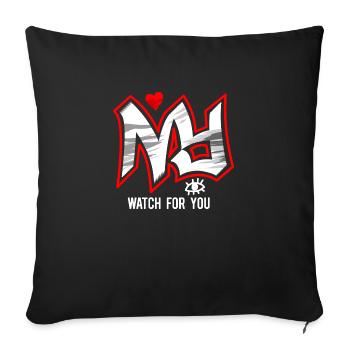 Ny Watch For You - Throw Pillow Cover 17.5” x 17.5” - black - Front