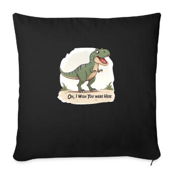 IMG 0854 - Throw Pillow Cover 17.5” x 17.5” - black - Front