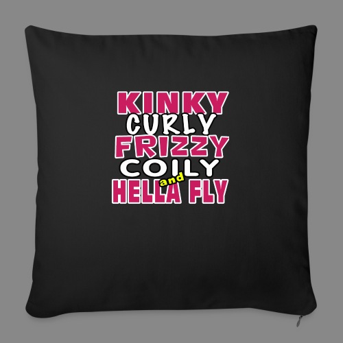 Kinky Curly Frizzy - Throw Pillow Cover 17.5” x 17.5”