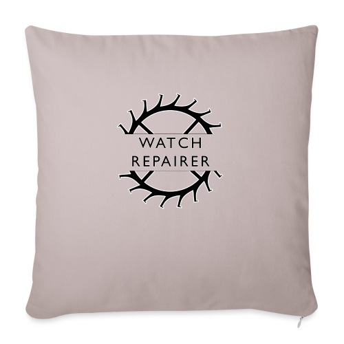Watch Repairer Emblem - Throw Pillow Cover 17.5” x 17.5”