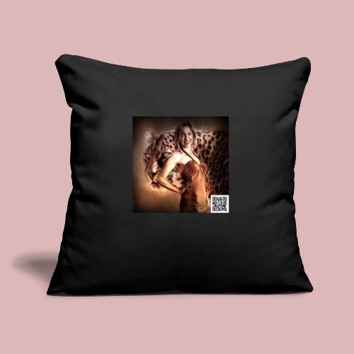 Cougar Lady - Throw Pillow Cover 17.5” x 17.5”