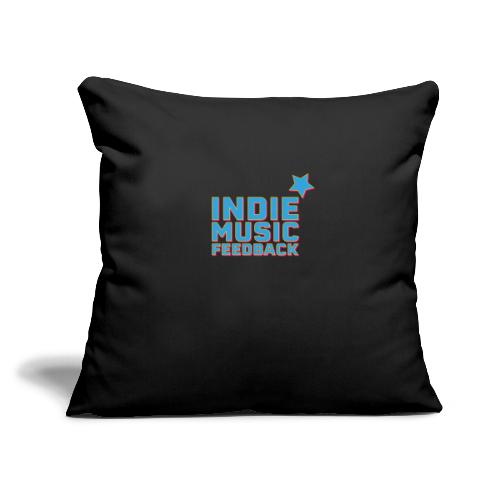 JB :: Indie Music Feedback Blue - Throw Pillow Cover 17.5” x 17.5”