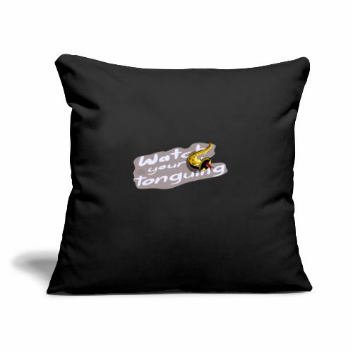 Saxophone players: Watch your tonguing!! · brown - Throw Pillow Cover 17.5” x 17.5”