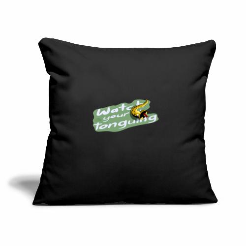 Saxophone players: Watch your tonguing!! green - Throw Pillow Cover 17.5” x 17.5”