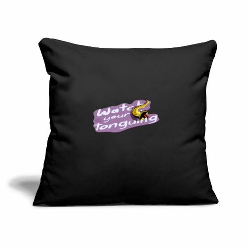 Saxophone players: Watch your tonguing!! pink - Throw Pillow Cover 17.5” x 17.5”