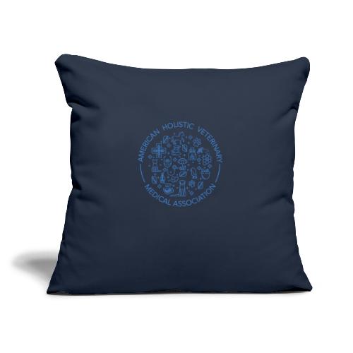 AHVMA SwagLogo rev01a Blue - Throw Pillow Cover 17.5” x 17.5”