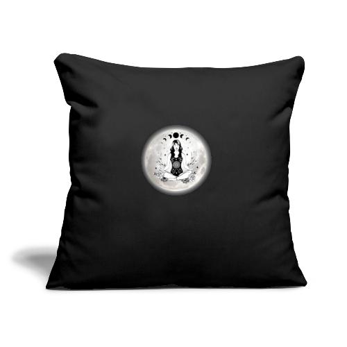 Self Healing Girl By The Moon - Throw Pillow Cover 17.5” x 17.5”