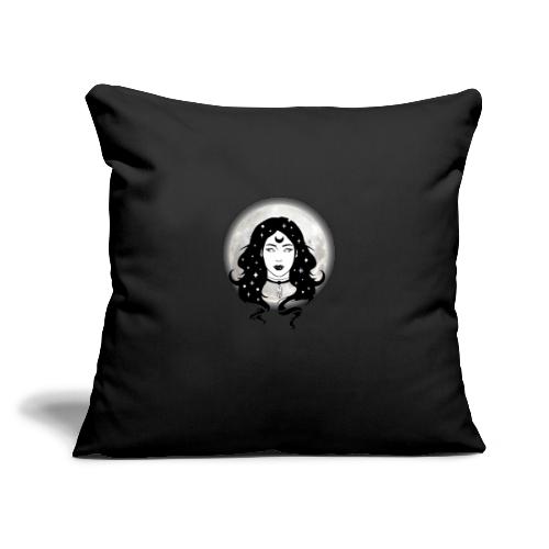 Mystical Moon Girl - Throw Pillow Cover 17.5” x 17.5”