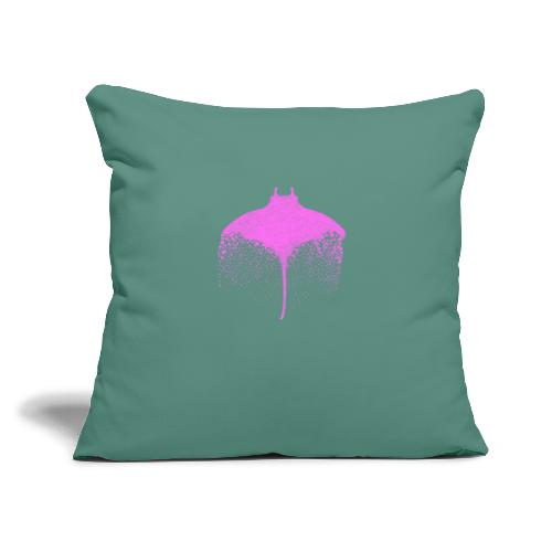 South Carolin Stingray in Pink - Throw Pillow Cover 17.5” x 17.5”