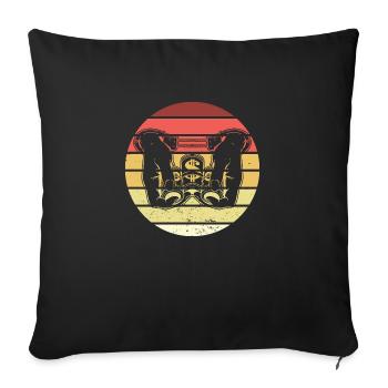 Hands Chained And Dollar Bills - Throw Pillow Cover 17.5” x 17.5” - black - Front