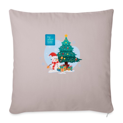 BYS Christmas Scene Logo - Throw Pillow Cover 17.5” x 17.5”