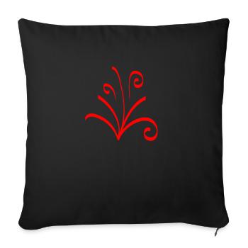 logo - Throw Pillow Cover 17.5” x 17.5” - black - Front