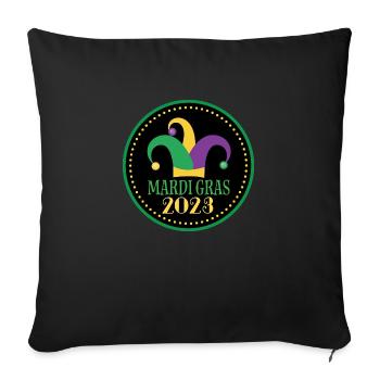 2023 Celebration - Throw Pillow Cover 17.5” x 17.5” - black - Front