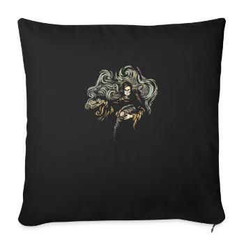 The Dreaming - Throw Pillow Cover 17.5” x 17.5” - black - Front