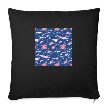 Galaxy nebula art - Throw Pillow Cover 17.5” x 17.5” - black - Front