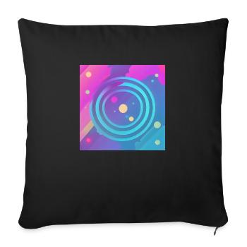 Galaxy nebula art - Throw Pillow Cover 17.5” x 17.5” - black - Front